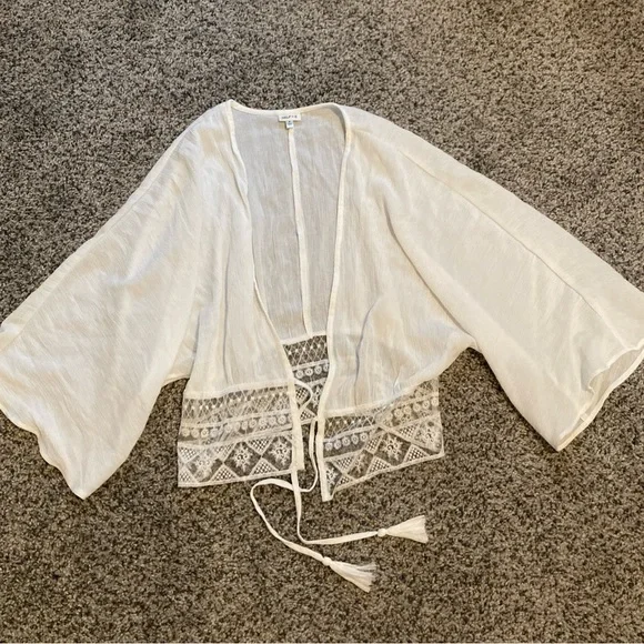 ELF White Sheer Cardigan - Picture 3 of 4